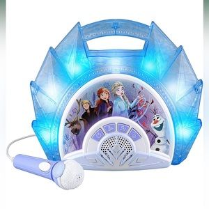 Disney Frozen Karaoke Machine with built in music and flashing lights.